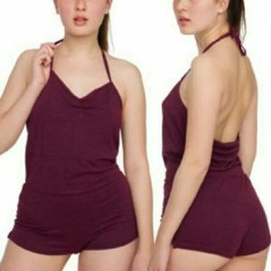 Maroon American Apparel Romper xs
